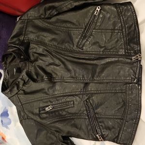 Womens small leather jacket .